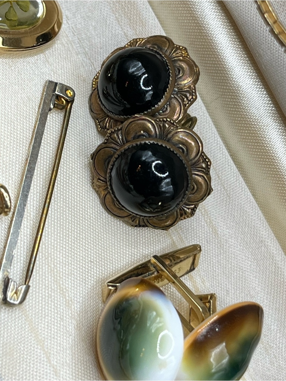Vintage Antique Junk Drawer Jewelry Lot - repair, repurpose GF - Picture 5 of 10